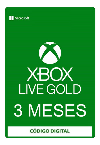 Xbox Live Gold 3 Meses Completos