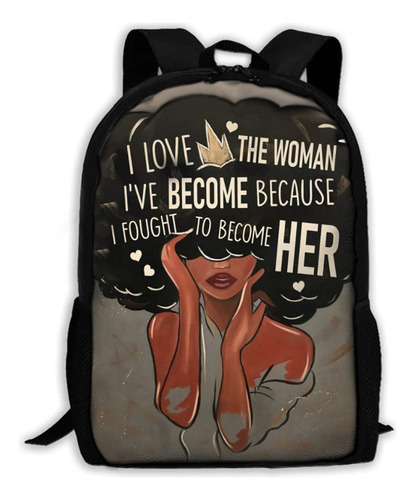 Galirvc Cute Black Women Afro Melanin Art Backpack African D