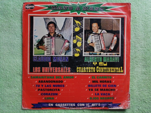 Eam Lp Vinilo Cuarteto Continental Y Universal Mano A Mano 