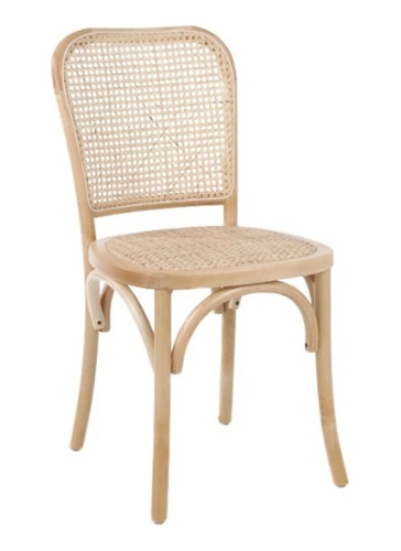 Silla De Comedor Rattan Madera Diseño Nórdica - Bresso