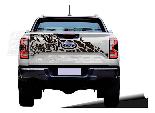 Calco Ford Ranger Bulls Toro 2023 - 2025 Juego Completo Negro Mate