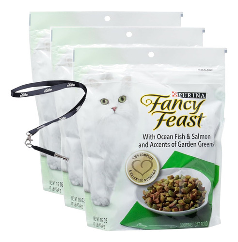 Fancy Feast Food 16 Oz With Ocean Fish Salmon Gourmet Dry Bl