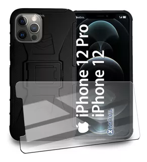 Funda P/ iPhone 12 / Mini / Pro, Uso Rudo Clip + Cristal