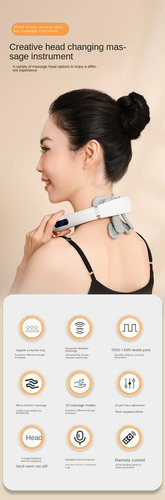 Masajeador Cervical Relax Lazy: Cuello Inteligente Con Pulso