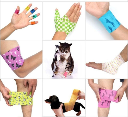 Vendaje Elastica Autoadhesiva Deportiva, Perro Mascota 7.5cm