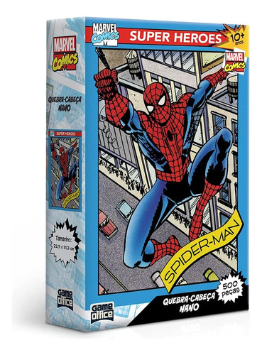 Jogo Quebra Cabeça 500 Pç Marvel Comics Homem Aranha Toyster