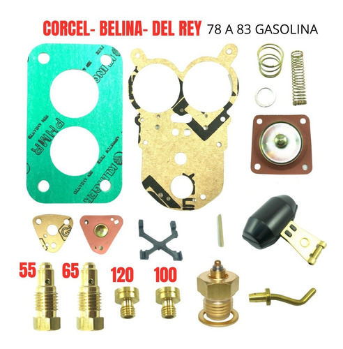 Reparo Carburador Corcel Belina Del Rey Gasolina 1978 A 1983