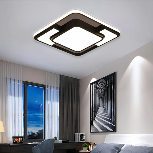Luminária De Led Sobrepor Quadrada 72w Moderna 3 Em 1 Bivolt