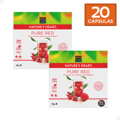 Capsulas Dolce Gusto 20 Capsula Chá Hibisco Pure Red