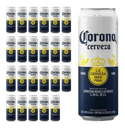 Pack X24 Latas Cerveza Corona 410ml. Quirino Bebidas