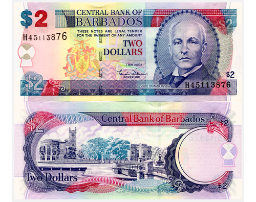 Barbados - 2 Dólares - Año 2007