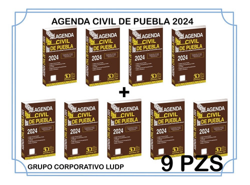 Agenda Civil De Puebla 2024 (9 Piezas)