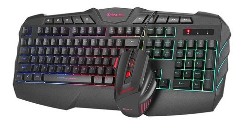 Combo Gamer Mouse Teclado Xtrike Me Mk-880 Juegos Multimedia Color del mouse Negro Color del teclado Negro