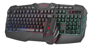 Combo Gamer Mouse Teclado Xtrike Me Mk-880 Juegos Multimedia Color del mouse Negro Color del teclado Negro