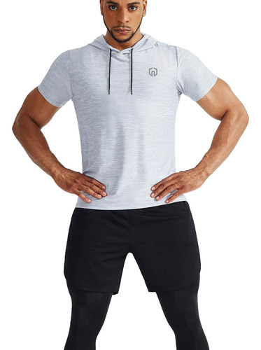 Camisa Deportiva Dry Fit Performance Con Capucha Para Hombre
