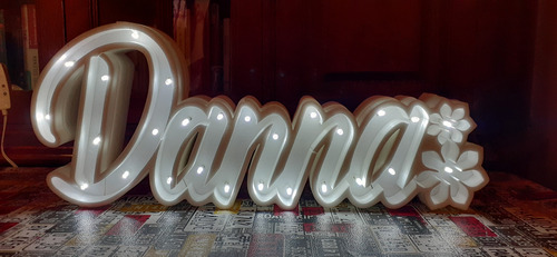 2 Letras Números Iluminados Tunombre 25 Cm Polyfan