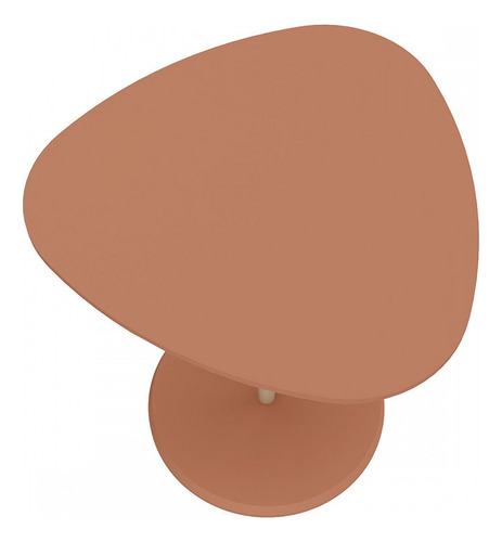 Mesa De Canto Bia 100% Mdf Terracota - Pnr Móveis Cor Marrom
