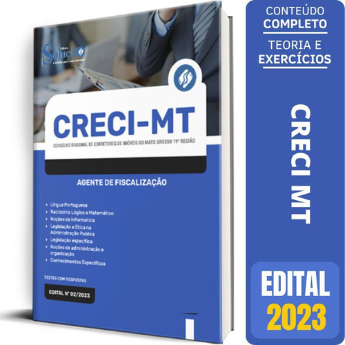 Apostila Concurso Creci Mt 2023 - Agente De Fiscalização