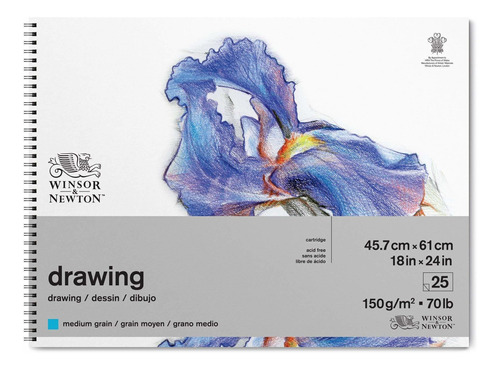 & Newton Bloc Papel Dibujo Clasico 18 X 24  Blanco