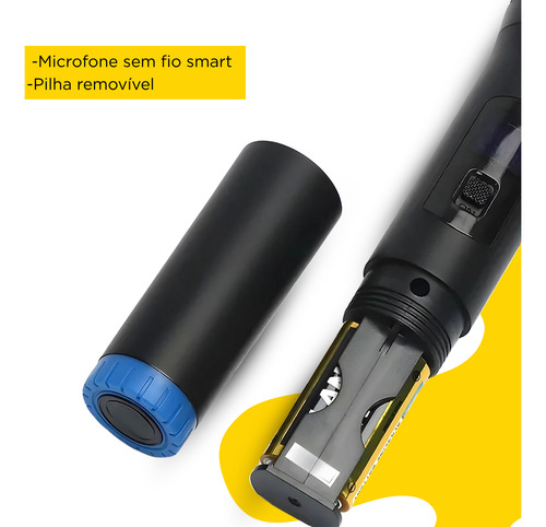 Microfones Duplo Sem Fio Smart Profissional Dinâmico Karaoke