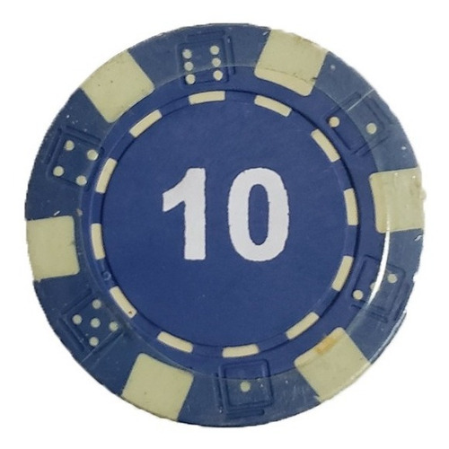 Imagen 1 de 7 de Tubo 20 Fichas De Poker Numeradas X 11.5grs Azul