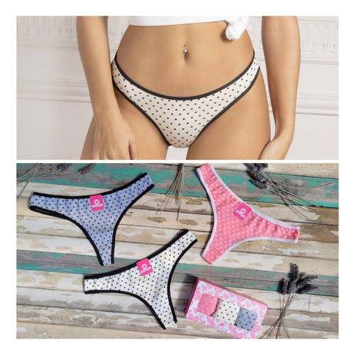 Pack X6 Piache Piu Colaless Algodon Y Lycra Estampado Varios