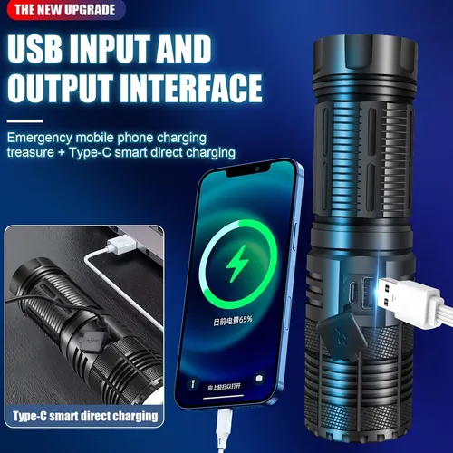 Linterna Recargable Fuerkeem Led 100000 Lúmenes Ip68