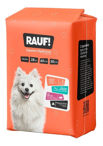 Alfombrilla higiénica Pet Rauf Neutral para pañales para perros, 50 x 60 C/28