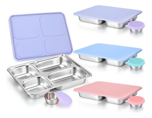 Layhit 3 Pcs Niños Caja De Almuerzo Bento Envase De Hvjcq