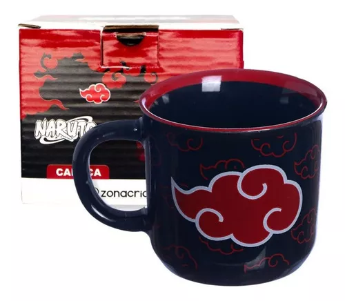 Caneca Nuvens Akatsuki De Porcelana 200 Ml Oficial Naruto