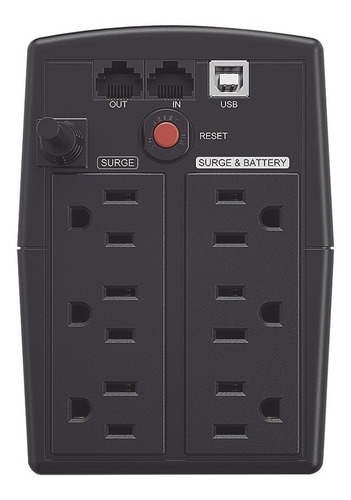 Imagen 3 de 4 de Ups 900va/540w Con Regulador De Voltaje (avr), Lcd, 6 Contactos, Tel/red/ Usb, No-break, 2 Años De Garantía
