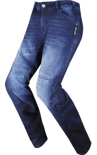 Pantalón Moto Ls2 Dakota Man Jeans/dark Blue C/protecciones