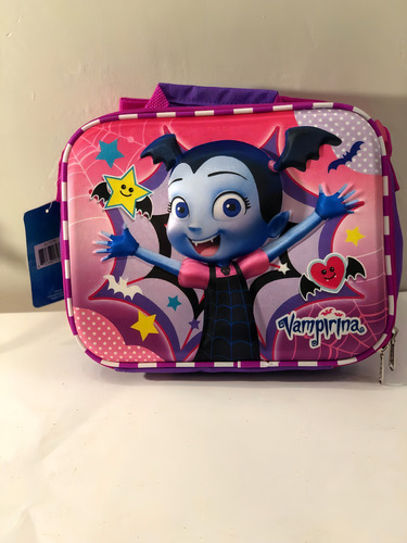 Vampirina 3d Lonchera Disney Jr Escolar Alimentos Termica Color Violeta