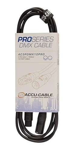 Accu Cable Ac3pdmx10pro 3-pin 10 Pies. Cable Dmx