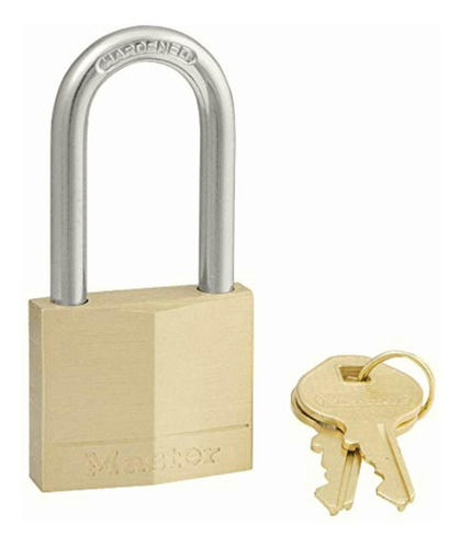 Master Lock Candado De Latón Macizo Con Llave Y Cuerpo De 4