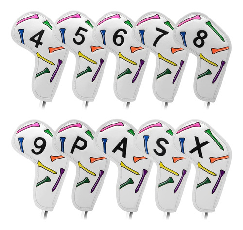 M A Golf Iron Covers 10 Piezas Funda De Hierro Para Pal...