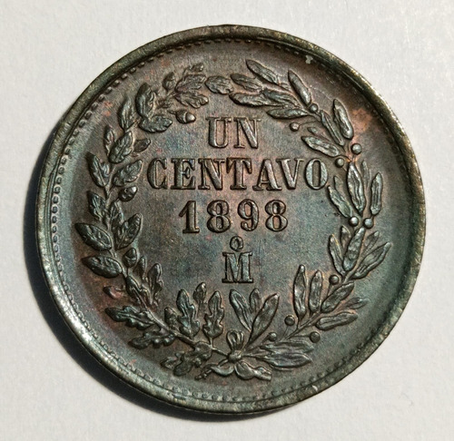 1 Centavo 1898 Mo Con Brillo Tornazul República Mexicana