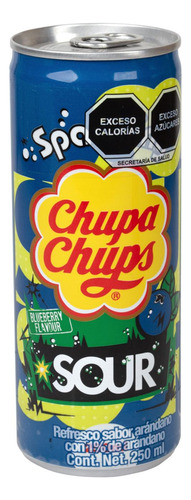 Refresco Coreano Sabor Mora Azul Agrio, Chupa Chups 250 Ml