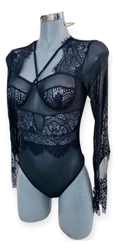 Lote 6 Piezas Body Dama Pantiblusa Encaje Y Mesh Unitalla
