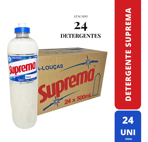 Detergente Líquido Coco Lava Louças 500ml C/24 Uni