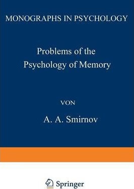 Libro Problems Of The Psychology Of Memory - A. Smirnov