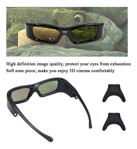 Gafas De Vídeo 3d Sharp Gl410 Dlp Link Dell Para Proyectores