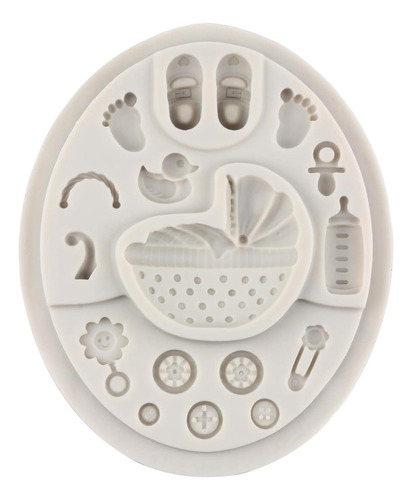 Mypracs Lindo Bebé Silicone Fondant Molde Pastet Juego De 4
