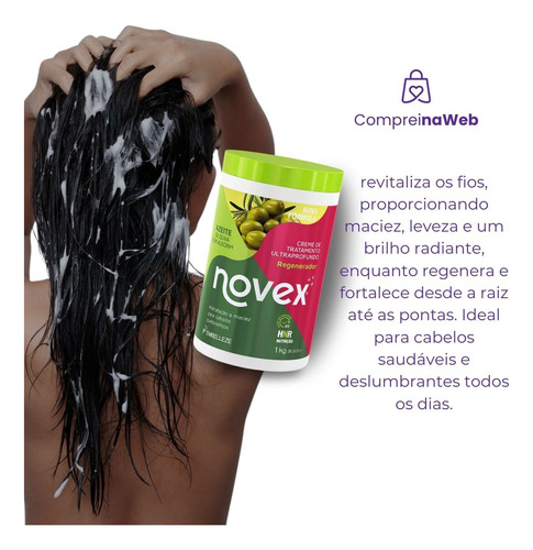 Creme Tratamento Capilar Novex Com Azeite Oliva E Alecrim1kg