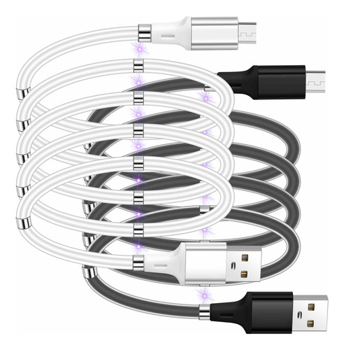 2 Cabl Carga Magnetica Micro Usb 2.0 Mejorado Cable Android