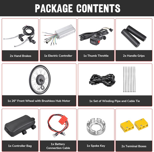 - Kit De Conversión De Bicicleta Eléctrica De 48 V, 1...