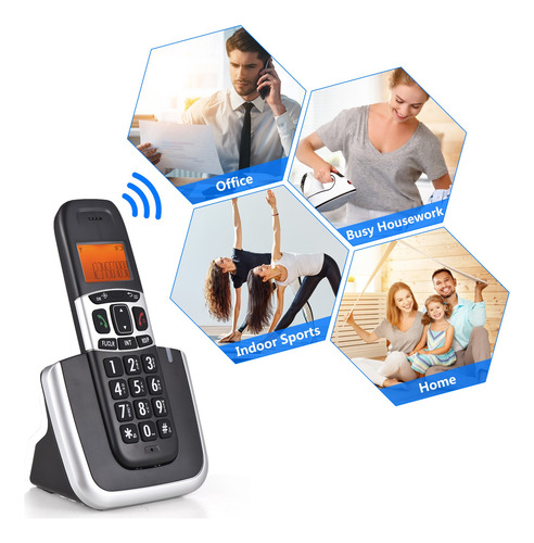 Juego De Teléfono Inalámbrico Con Lcd Para Casa Oficina