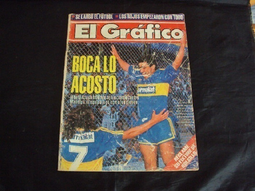 Revista El Grafico # 3829 - Tapa Boca (acosta / Martinez)