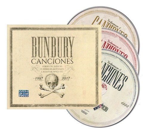 Enrique Bunbury -  Canciones 1987-2017 - cd versión estándar 2017 en digipack producido por Warner Music
