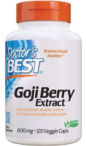 Extracto De Bayas De Goji 600 Mg Doctor's Best 120 Capsulas